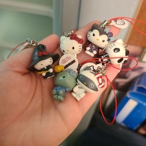 Hello Kitty keychain charms
